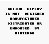 Pro Action Replay title screen for GameBoy